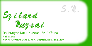 szilard muzsai business card